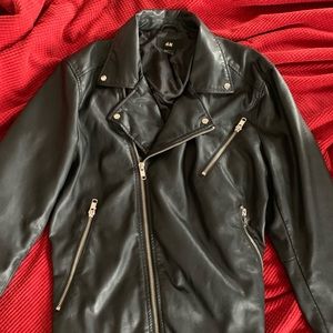 H&M Vegan Faux Light Leather Jacket